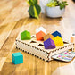 Project Genius: Chroma Cube, A Colorful Logic Puzzle, 12 Colorful Wood Blocks, 25 Brainteaser Cards, Puzzle, Great Gift, 1 Player Game Logic