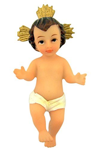 Catholic Brands Baby Jesus With Gold-Toned Halo Figurine With Story Card