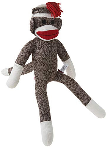 Schylling Brand Classic 20' Retro Sock Monkey Stuffed Animal - Knitted Texture Original Look - Ages 12 Months And Up