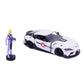 Robotech 1:24 2020 Toyota Supra Die-cast car & 2.75 Roy Focker Figure Toys for Kids and Adults