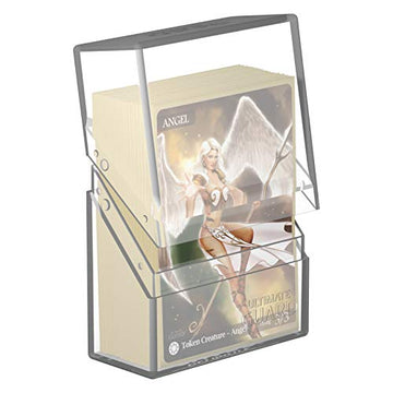 Ultimate Guard Boulder 40+, Deck Case For 40 Double-Sleeved Tcg Cards, Clear, Secure & Durable Storage For Trading Card Games, Soft-Touch Finish