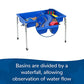 Children'S Factory Neptune Sensory Table-18 H, Double Basin-18 H, Blue