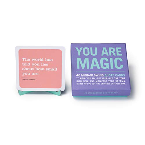 Knock Knock You Are Magic Inner-Truth Deck Affirmation Quote Cards Deck, 40 Affirmation Cards & Inspirational Gifts, 4.25 X 4.25-Inches