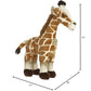 Aurora® Realistic Miyoni® Giraffe Stuffed Animal - Lifelike Detail - Cherished Companionship - Brown 17.5 Inches