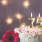 Gold 75th & 57th Birthday Candles,Gold Number 75 57 Cake Topper for Birthday Decorations Party Decoration