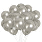 Treasures Gifted Metallic Silver Balloons - Helium Pearl Gray Balloons - 12 Inch Silver Metallic Balloons, Bulk Pack - Grey Meta