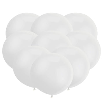 24Pcs 18 Inch Big White Balloons Latex Round Balloons Giant White Balloon Jumbo Thick Balloons For Photo Shoot Birthday Wedding Party New Year'S Day Christmas Decorations