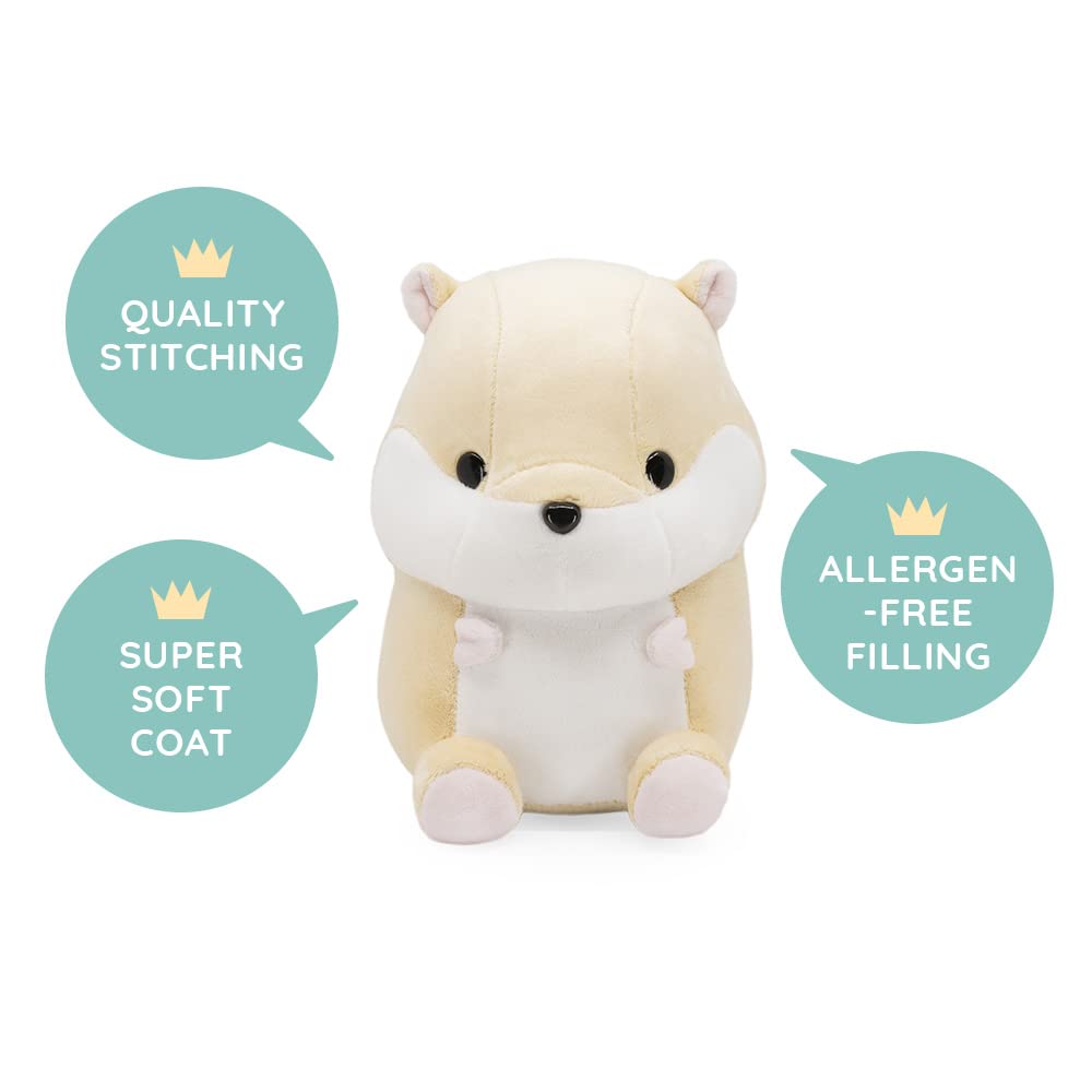 Bellzi Hamster Cute Stuffed Animal Plush Toy - Adorable Soft Brown Hamster Toy Plushies And Gifts - Perfect Present For Kids, Ba