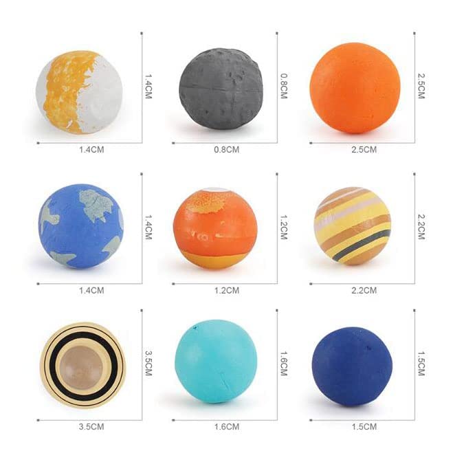 9 Piece Universe Planet Solar System Model Nine Planets Model Solar System Planet Figure Playsets Cake Topper Decoration Collect