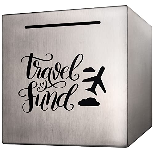 Piggy Bank Made Of Stainless Steel, Piggy Banks For Adults Coin Bank,Can Only Save The Piggy Bank That Cannot Be Taken Out (5.9'X5.9'X5.9')