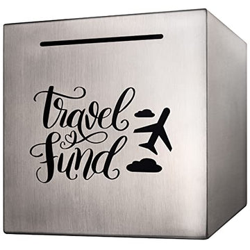 Piggy Bank Made Of Stainless Steel, Piggy Banks For Adults Coin Bank,Can Only Save The Piggy Bank That Cannot Be Taken Out (5.9'X5.9'X5.9')