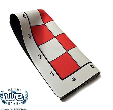 WE Games Chess Mousepad - 20" Red Rubber Tournament Mat, Classic Design, Perfect for Travel