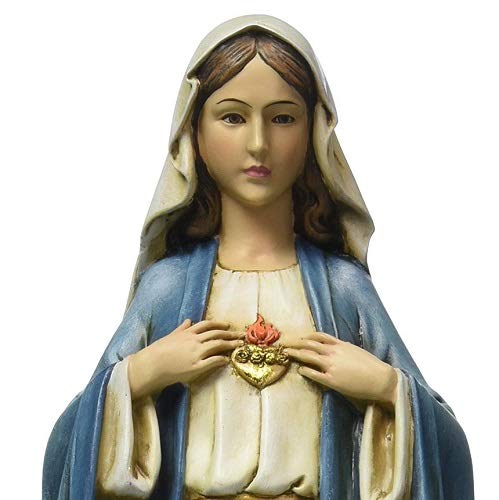 Roman Joseph'S Studio, 14' H Immaculate Heart Of Mary Figure, Renaissance Collection, Religious Home Decor, Devout Gift,