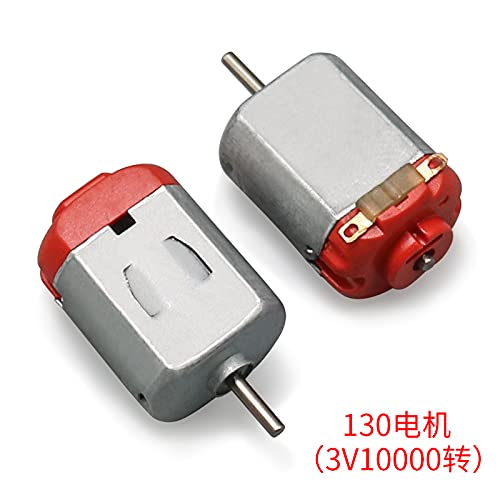 AOMAG DC Motors Kit for Kids, 159pcs Mini Electric Hobby Motor, Small, Plastic, Silver and Red, Model AOM256488K21
