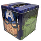 The Tin Box Marvel Avengers Stack Store And Carry Tin. Stackable Tin Box With Handle, Blue