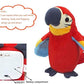 9'' Cute Talking Parrot Repeats What You Say Electronic Interactive Plush Toy Stuffed Animal Record Parrot Waving Wings Funny Bird Toys For Children Girls Boys Best Xmas Gift (Red Parrot)