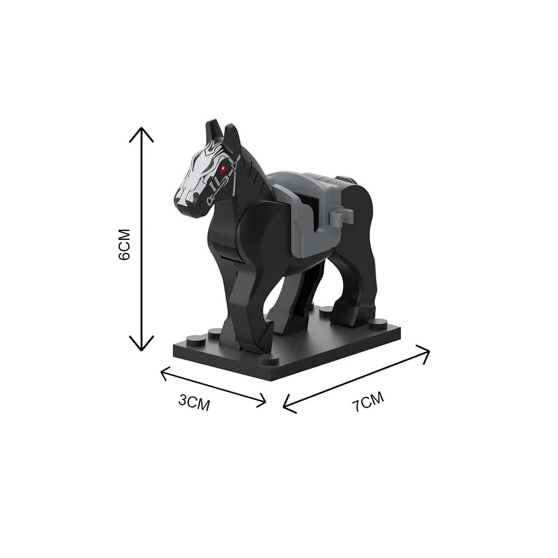 ALiquid Custom Minifigure Horse Set for Lego - 10 Pcs Small, Perfect for Collectors and Creative Play