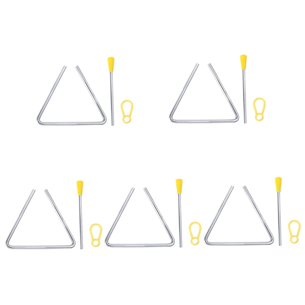 Excluzo 5 Sets Orff Percussion Baby Musical Instruments Baby Musical Toys Triangle Dinner Bell Kids Music Toy Musical Triangle I