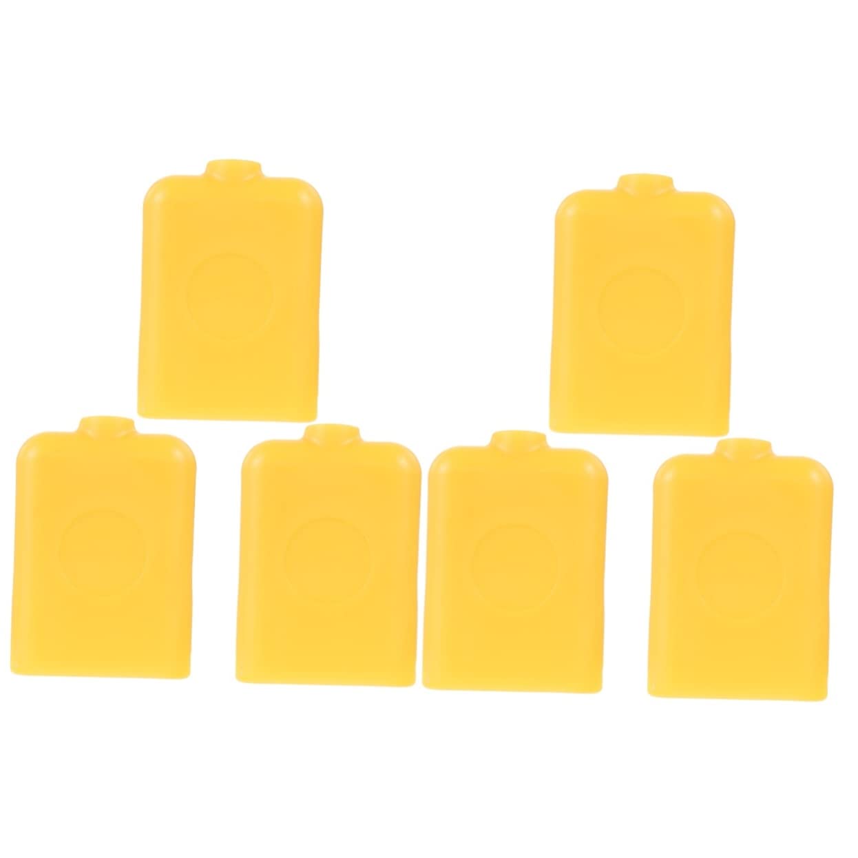 Excluzo 6 Pcs Cowbell Music Percussion Child Plastic Yellow