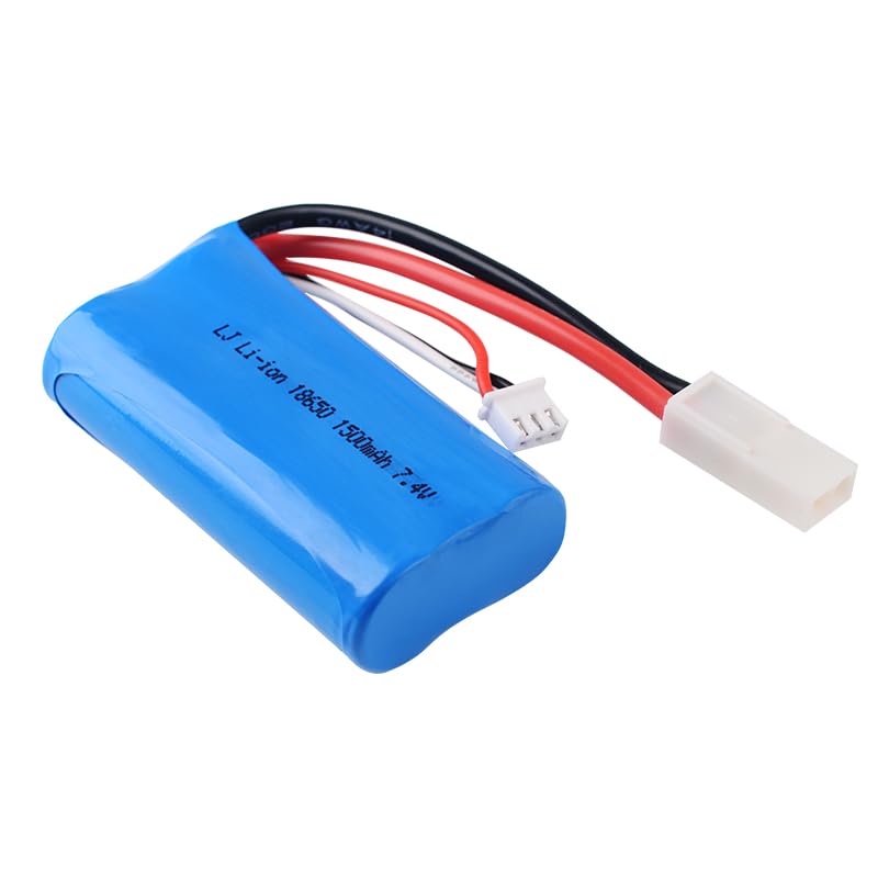 2 pcs 7.4V 1500Mah 15C Li-on Battery with EL-2P Plug for Feilun FT009 UDI009 UDI902 UDI002 AA102 Remote Control Boat Spare Parts