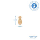 Tiny Peg Doll 1-3/8 Inch Pack Of 50 Peg People For Crafting And Nativity Set, Loose Parts Play Unfinished Wooden Peg Baby, By Wo