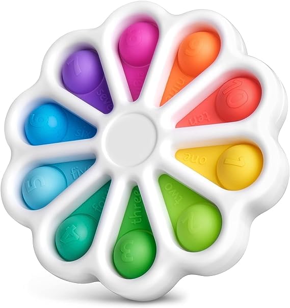 Stress Anxiety Relief Toy Pack Of 1 Piece (Simple Dimple Popping Wheel Spinner)
