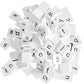 TRENDIVIBE 4x100 Pieces Wooden Puzzle Tiles Craft Alphabet Mixed Lowercase Cube Blocks