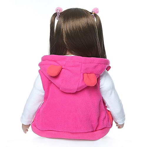Pinky 24 Inch 61Cm Lovely Reborn Baby Girl Doll Reborn Toddler Realistic Looking Lifelike Baby Doll Vinyl Soft Silicone Babies B