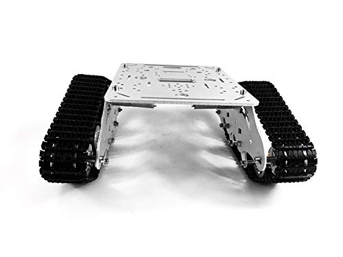 Swaytail Processional Ts300 Shock Absorption Robot Tank Chassis With Suspension Supporting Holder For Arduino Raspberry Pie, Rc Tracked Model With 2Pcs Dc Encoder Motor For Steam Teaching
