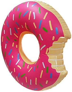 Giant Inflatable Pool Floats (Strawberry Frosted Donut)