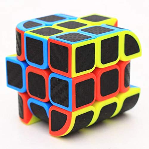 CuberSpeed 3X3 Carbon Fiber Speed Cube Penrose Model MF8824 - Stickerless Black Puzzle