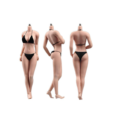 1/6 Scale Female Body,12Inch Asian Girl Type Seamless Figure Body Super Flexible Large Bust Miniature Action Figure Collectible