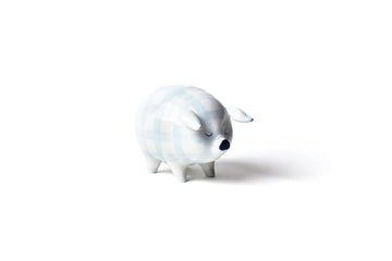 Coton Colors Gingham Piggy Bank Blue