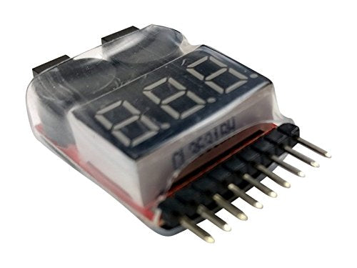 Apex Rc Products 2 Pack Lipo Battery Voltage Checker Alarm Led 1-8 Cell 1655