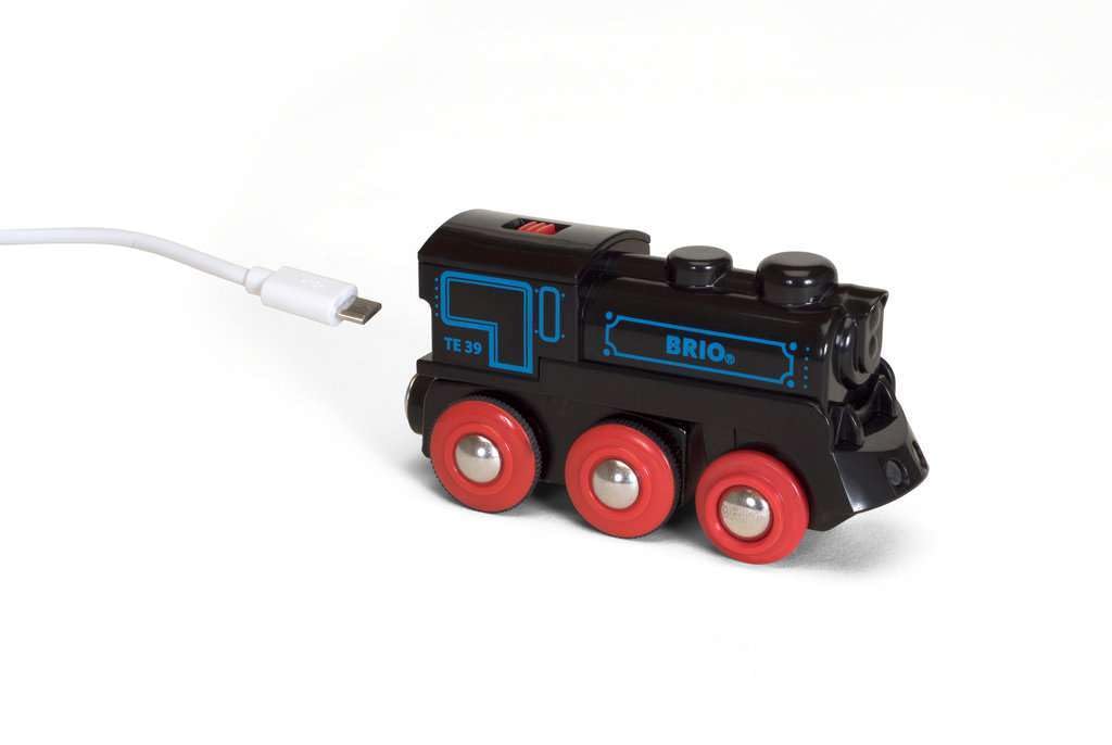 BRIO World - 33599 Rechargeable Engine | Battery-Powered Toy Train for Kids Aged 3+