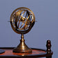 Old Modern Handicrafts Armillary Sphere On Wood Base - Handcrafted Brass, Antique Finish, Perfect For Nautical Collections And Astronomy Enthusiasts - 7.0L X 7.0W X 11.5H Inches