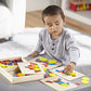Melissa & Doug Pattern Blocks And Boards - Classic Toy With 120 Solid Wood Shapes And 5 Double-Sided Panels, Multi-Colored