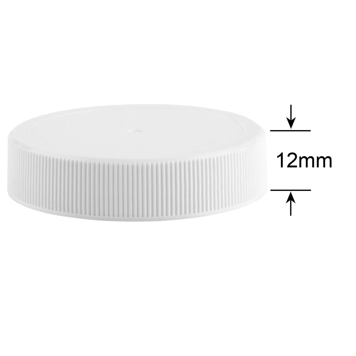 SANITRO Threaded Screw-On Caps for 3 & 5 Gallon Water Bottles, 53mm, White, Glass, 3 Pack