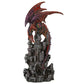 Pacific Giftware Guardian Dragon Protecting Castle With Rhinestone Rock Crystal Tabletop Decor Collectible Figurine Gift (12.75'