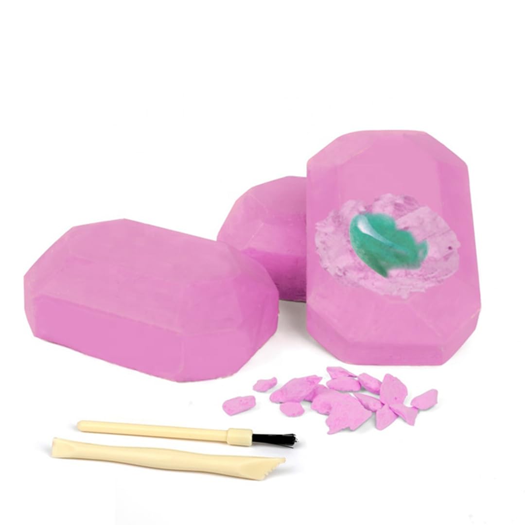 Liberty Imports 12-Pack Gem Digging Kit For Kids - Exciting Gemstone Mining Adventure - Educational Stem Crystal And Mineral Exc