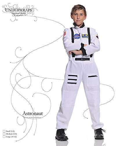 Underwraps Children'S Astronaut Costume - White, Small (4-6)
