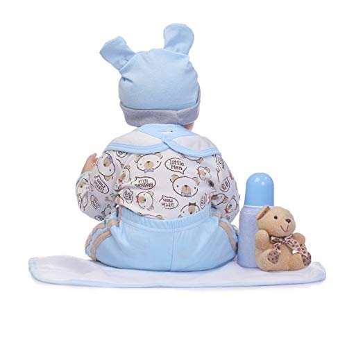 Reborn Baby Dolls Clothes Boy 18 Inch Light Blue Outfits Sets For 17-19 Inch Reborn Doll Newborn
