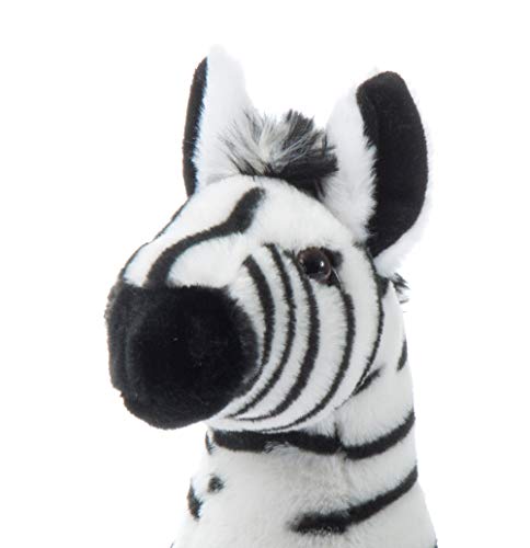 The Petting Zoo Zebra Plush Toy, 12 inch Black & White Stuffed Animal, Model 410173, Gifts for Kids