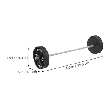 LOGOFUN 3pcs Mini Barbell Model Dollhouse Miniature Barbell Prop Tiny Fitness Equipment Models for Dollhouse Fitness Accessories
