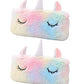 Neel Unicorn Pouches Pencil Cases for Kids Girls Student for Store Pen Pencil Eraser Storage Bag for Make up and Stationery (Fur