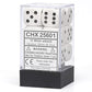 chessex Manufacturing 25601 Opaque White With Black - 16 mm Six Sided Dice Set Of 12