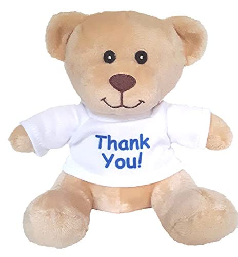 Hug-A-Booboo Thank You! Teddy Bear. Super Cute And Cuddly 6 Inch Plush Mini Teddy Bear With Thankd You T-Shirt From Great For Gift, Gift Basket, Party Favor