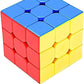 Hankley High Speed Cube 3x3 Stickerless Magic Brainstorming Puzzle Cubes Game Toys for Kids & Adults  (Set of Multicolour)