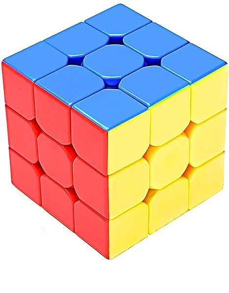 Hankley High Speed Cube 3x3 Stickerless Magic Brainstorming Puzzle Cubes Game Toys for Kids & Adults  (Set of Multicolour)