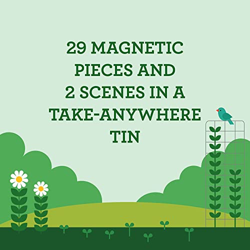 Petit Collage: Shine Bright - In The Garden Magnetic Dress-Up Toy Magnetic Game Board With Mix And Match Magnetic Pieces, Ideal For Ages 3+ – Includes 2 Scenes And 25 Creative Magnetic Pieces
